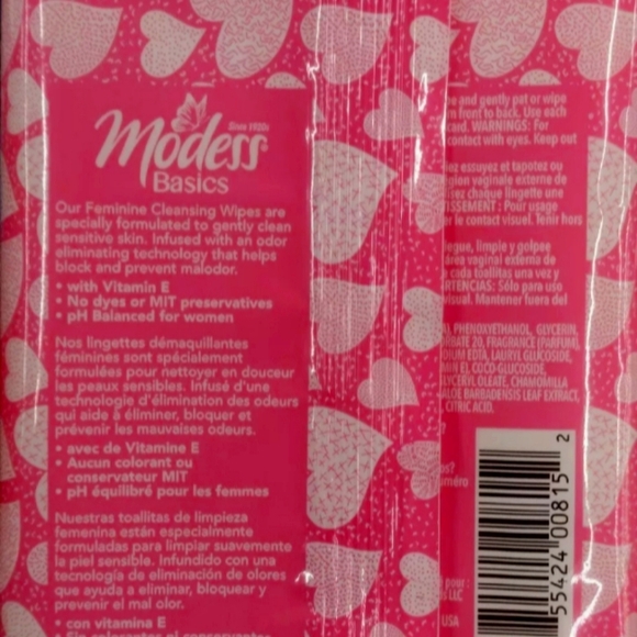 2pk feminine cleansing wipes, woman essentials, healthy cleaning eliminate odors - Picture 3 of 3